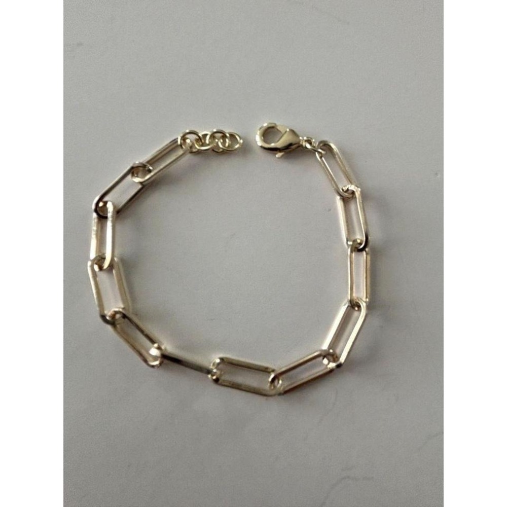 Bracelet Gold Tone Paperclip Link Lobster Clasp New with Tags - Picture 2 of 4